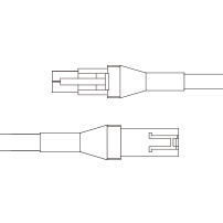 FCB-1-PF 連接電源閃光燈 LED 照明（PF 系列）和專用電源的 1 m 長延長電纜