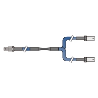 FCB-W-1-EL2用于將配備 EL 連接器的 LED 照明設備連接到 24V 輸出電源的兩支延長電纜