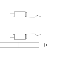 EXCB2-BBP-5 標準品 半節距 50 針 5 m 長電纜